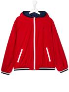 Fay Kids Hooded Bomber Jacket - Red