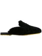 Jil Sander Furry Mules - Black