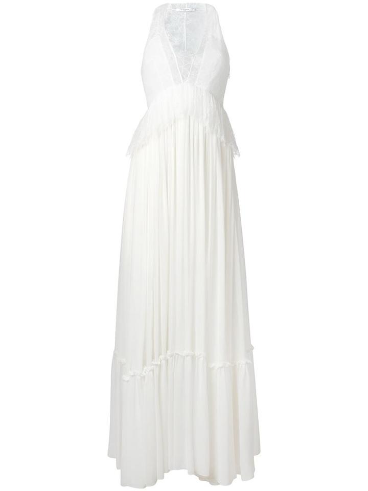 Givenchy Halterneck Lace Detail Dress, Women's, Size: 36, White, Silk/polyamide