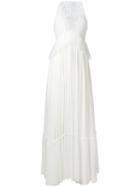 Givenchy Halterneck Lace Detail Dress, Women's, Size: 36, White, Silk/polyamide