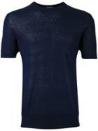 Ballantyne Maglia T-shirt, Men's, Size: 52, Blue, Silk/linen/flax