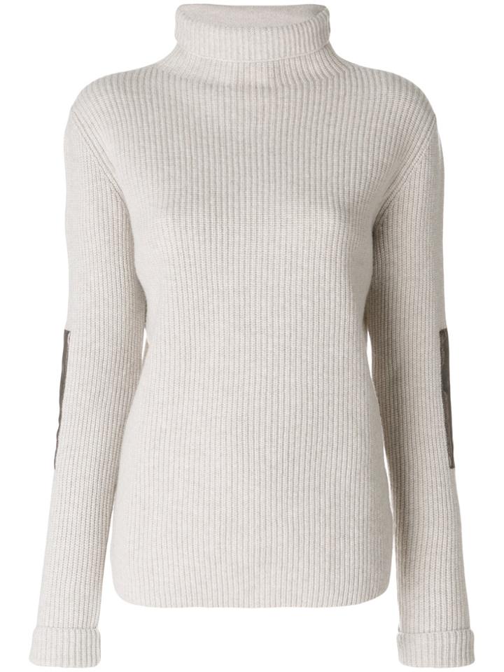 Fabiana Filippi Ribbed Turtleneck Jumper - White