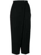 Enföld Wrap Front Cropped Trousers - Black