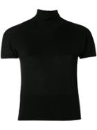 Dolce & Gabbana Short Sleeved Turtleneck Top - Black