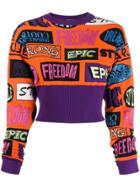 Versace Jeans Couture All-over Pattern Jumper - Orange
