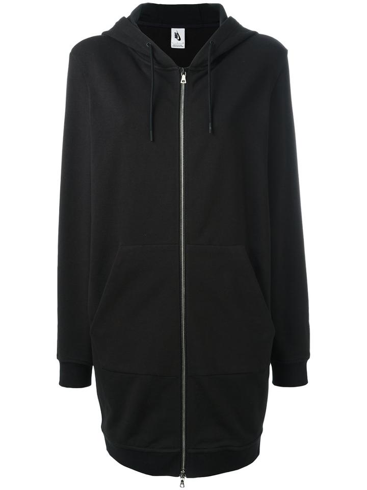 Nike Nikelab Essentials Fleece Long Fz Hoodie, Women's, Size: Xs, Black, Cotton/spandex/elastane/polyester/cotton