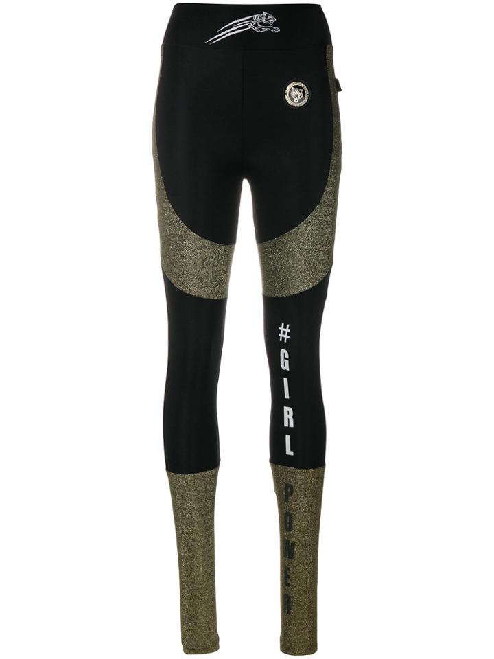 Plein Sport Panelled Leggings - Black