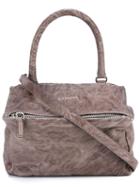 Givenchy Small Leather Pandora Bag, Women's, Grey
