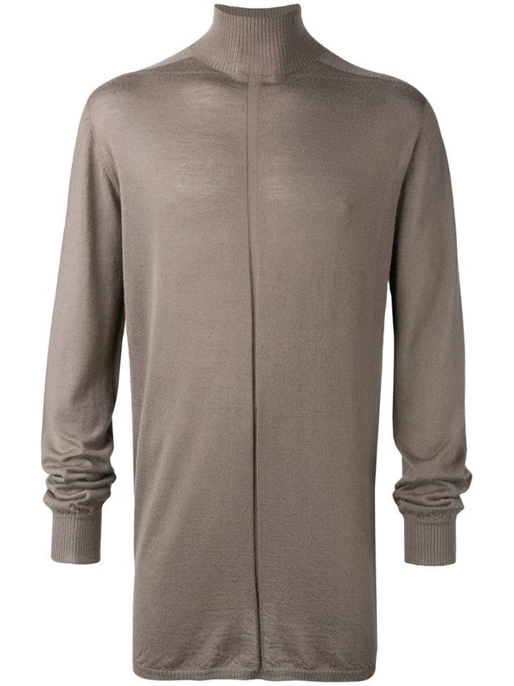 Rick Owens Oversize Turtle-neck Jumper - Grey