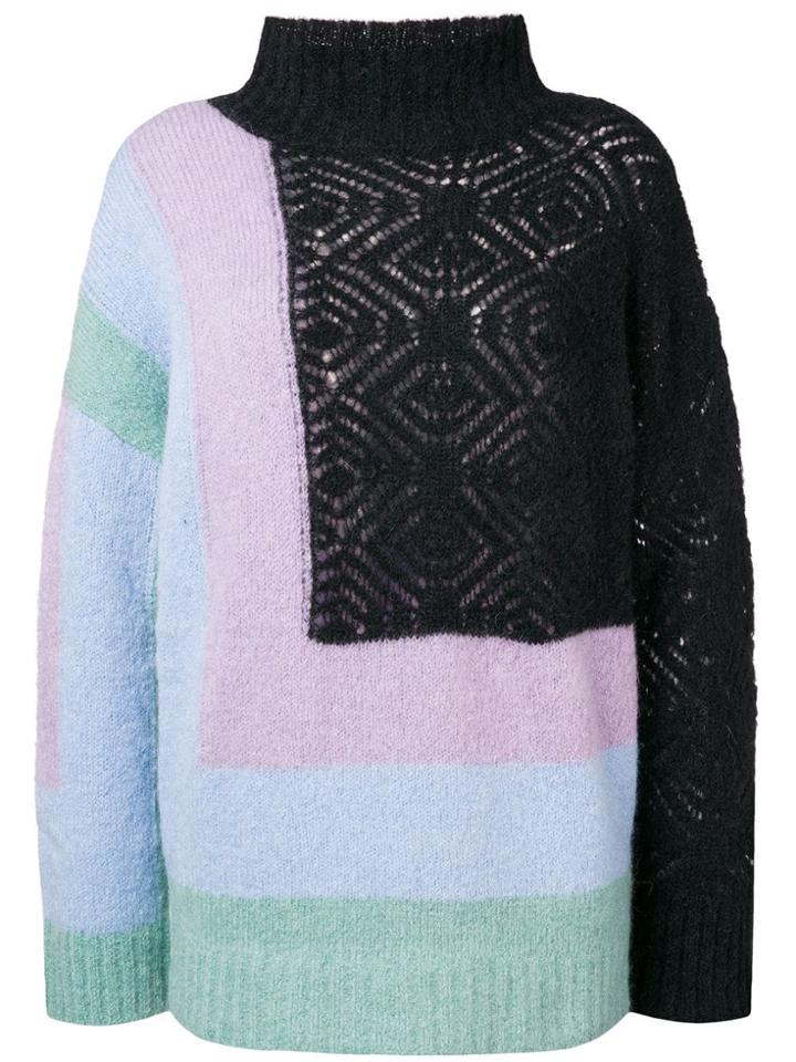 Circus Hotel Color Block Jumper - Black