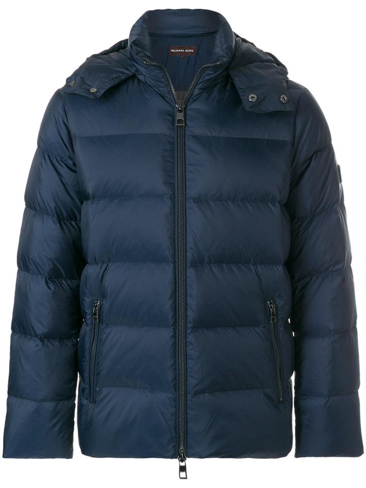 Michael Kors Padded Hood Jacket - Blue