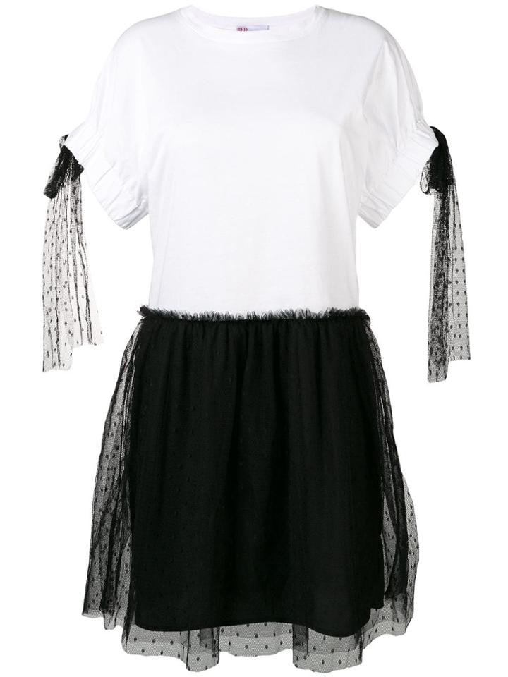 Red Valentino Two-tone Tulle Dress - White