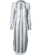 Ann Demeulemeester Striped Dress, Women's, Size: 38, Black, Polyester/ramie