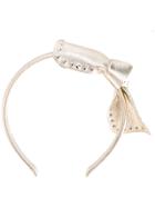 Red Valentino Studded Bow Headband - Metallic