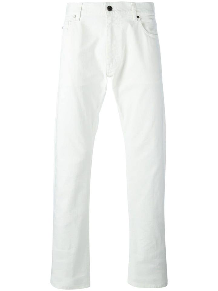 Z Zegna Straight Leg Jeans - White