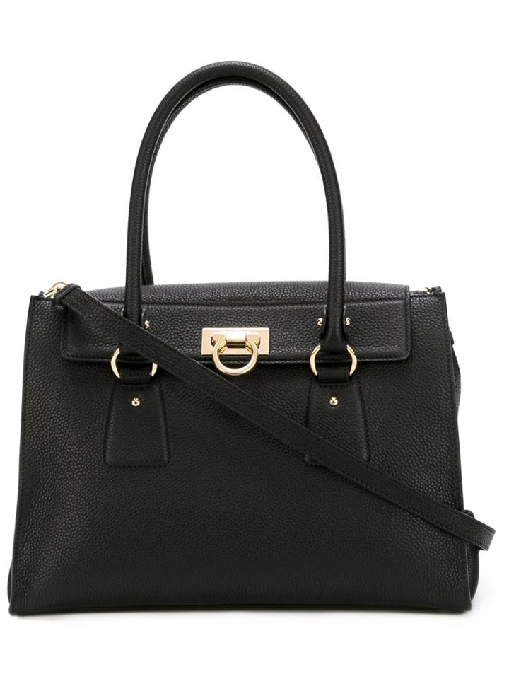 Salvatore Ferragamo Gancio Lock Tote - Black