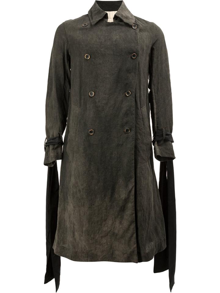 Uma Wang Double Breasted Coat - Grey