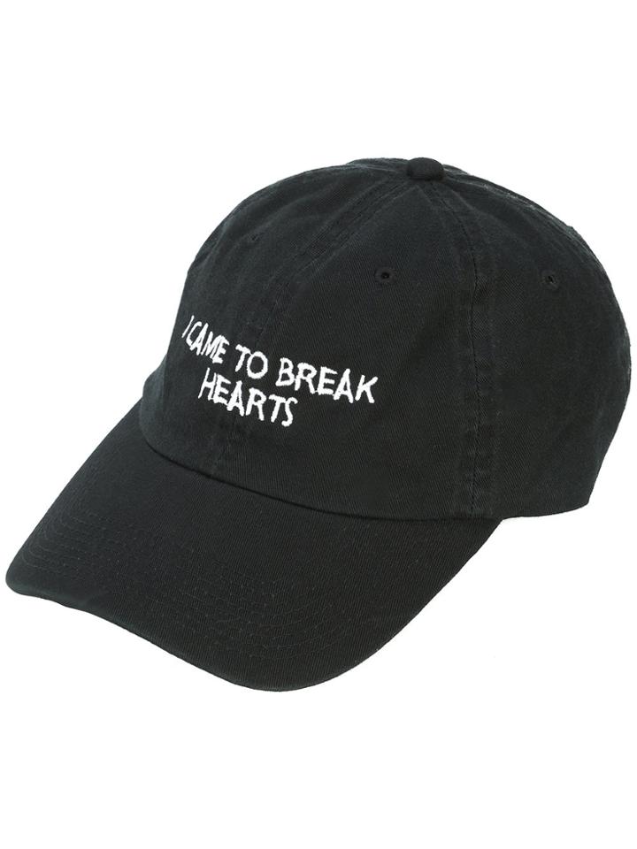 Nasaseasons Embroidered Slogan Baseball Cap - Black