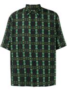 Fendi Snake Print Shortsleeved Shirt - Black