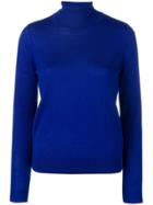 Ps By Paul Smith Roll-neck Fitted Sweater - Blue