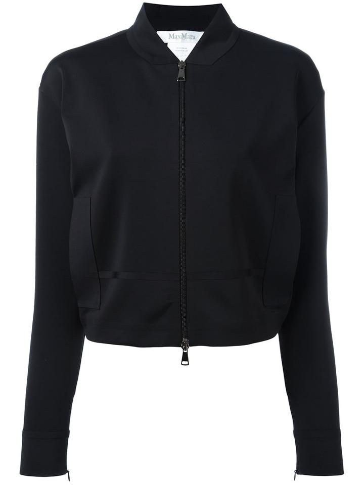 Max Mara - 'dudy' Bomber Jacket - Women - Polyamide/spandex/elastane - Xs, Women's, Black, Polyamide/spandex/elastane