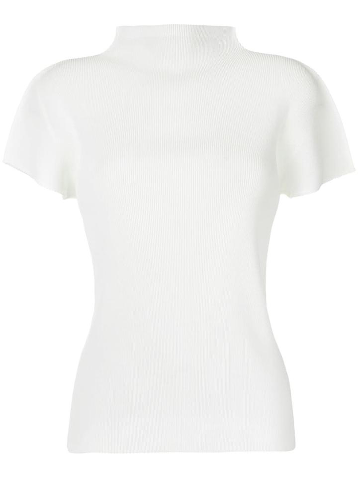 Pleats Please By Issey Miyake Turtleneck T-shirt - White