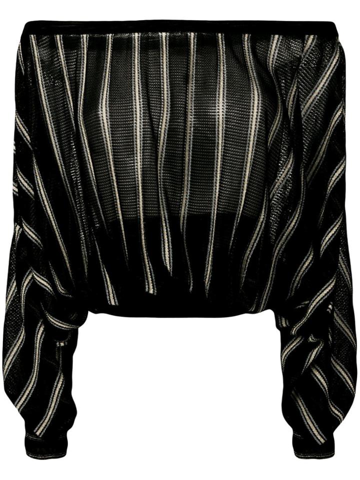 Roberto Cavalli Off-the-shoulder Sweater - Black