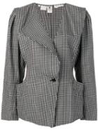 Emanuel Ungaro Pre-owned Single Breasted Check Blazer - Black