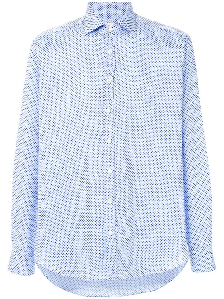 Etro Micro Paisley Printed Shirt - Blue