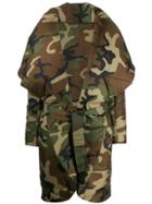 Norma Kamali Camouflage-print Oversized Coat - Green