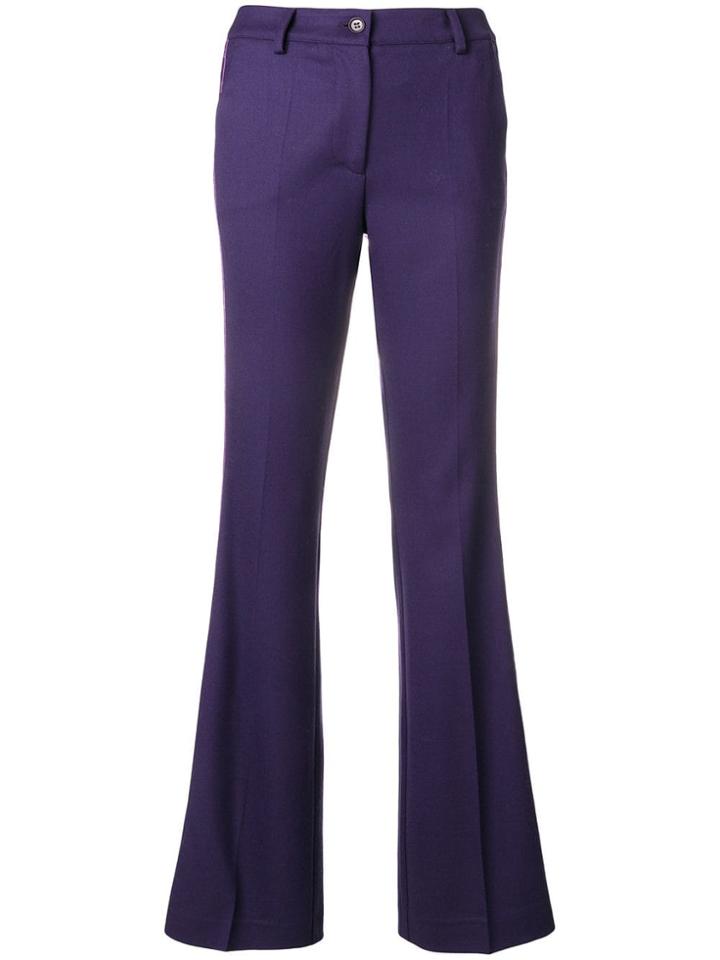 P.a.r.o.s.h. Side Panelled Flared Trousers - Purple