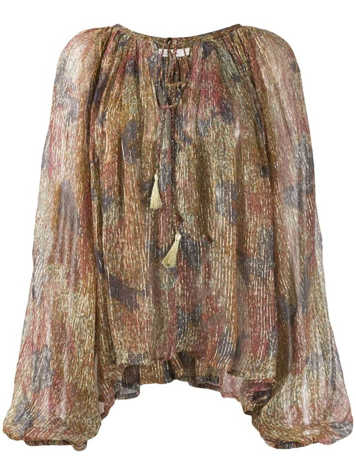 Mes Demoiselles Acacia Transparent Print Blouse - Neutrals