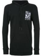 11 By Boris Bidjan Saberi Thumbhole Hoodie, Men's, Size: Medium, Black, Cotton