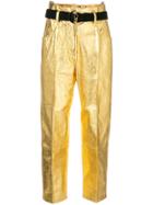 Petar Petrov Cropped Metallic Trousers - Unavailable