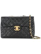 Chanel Vintage Jumbo Xl Quilted Shoulder Bag - Black