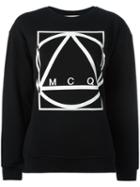 Mcq Alexander Mcqueen Glyph Icon Print Sweatshirt, Women's, Size: Small, Black, Cotton