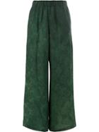 Uma Wang Rose Brocade Trousers - Green