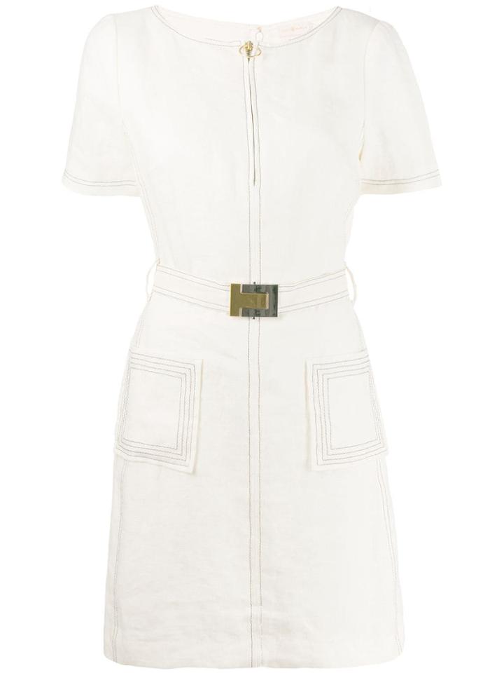 Tory Burch Short Belted Dress - Neutrals