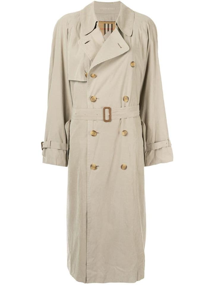 Burberry Pre-owned Belted Trench Coat - Neutrals
