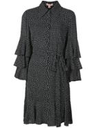 Michael Kors Collection Dotted Flutter Dress - Black