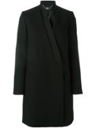 Stella Mccartney Inverted Collar Melton Coat - Black
