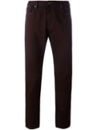 Armani Jeans Straight Leg Jeans, Men's, Size: 33, Red, Cotton/spandex/elastane