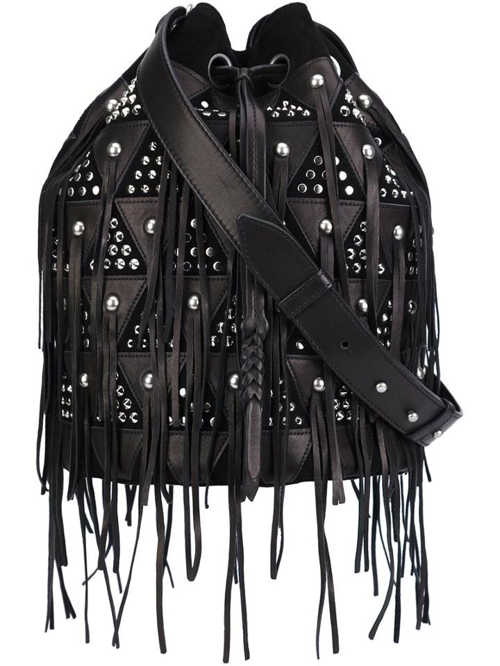 Jérôme Dreyfuss 'popeye' Studded Bucket Bag, Women's, Black