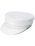 Manokhi - Leather Officer's Cap - Women - Leather - One Size, White, Leather