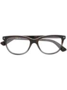 Prada Eyewear Square Frame Glasses, Brown, Acetate