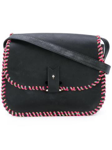 La Contrie - Rainbow Trim Shoulder Bag - Women - Leather - One Size, Black, Leather