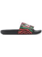 Vans Printed Upper Slides - Black