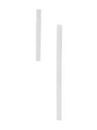 Eshvi Asymmetric Bar Drop Earrings - Metallic