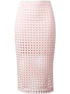 Alexander Wang Circular Hole Skirt, Women's, Size: Small, Nude/neutrals, Polyester/spandex/elastane/rayon/polyester