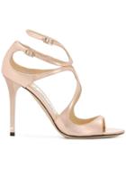 Jimmy Choo Lang 100 Strappy Sandals - Metallic